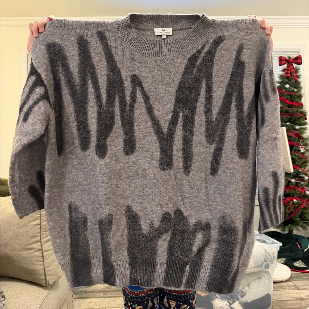 Dressed in LALA Gray and Black Sweater